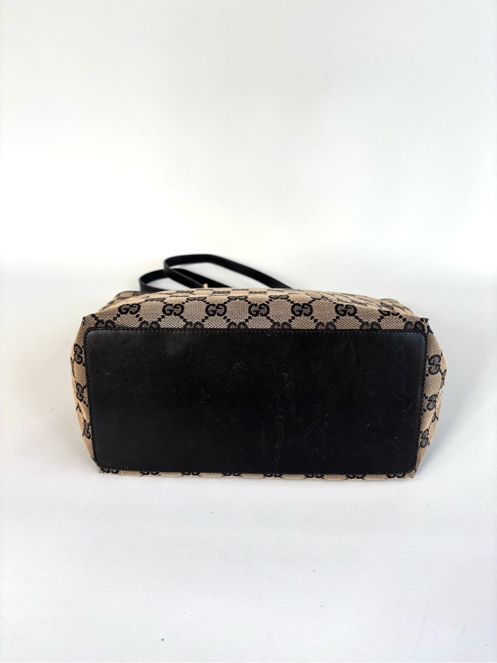 Gucci GG Eclipse Canvas Vintage Tote with Black Trim - Picture 4 of 8